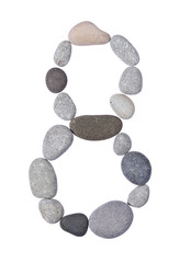 pebble 8 isolated on white