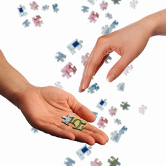 picture of puzzle for a banknote