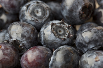 Blueberries being washed