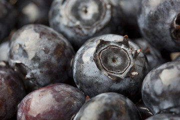 Blueberries being washed