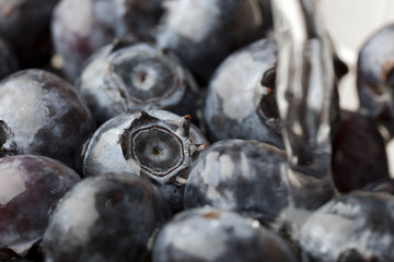 Blueberries being washed