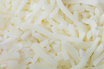 Shredded white cheese