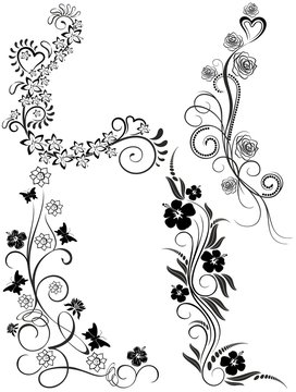 Tatuaggio Elementi Decorativi-Tattoo Ornamental Elements-Vector