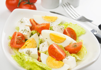 Egg and cheese salad