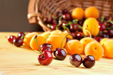 ripe fruit in the basket