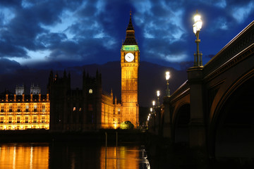 Fototapeta na wymiar Big Ben in the evening, London, UK