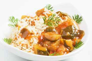 Vegetable with rice