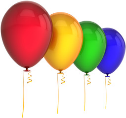 Balloons birthday party decoration four colors in a row