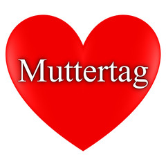 Muttertag - rotes Herz