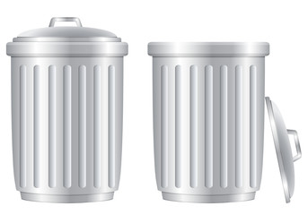 trash cans