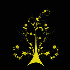 Art floral tree