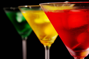 Macro photo of Martini drinks