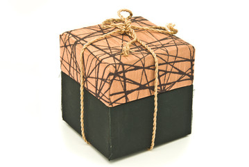 brown fabric box