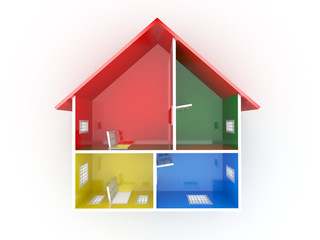 Abstract plan of home