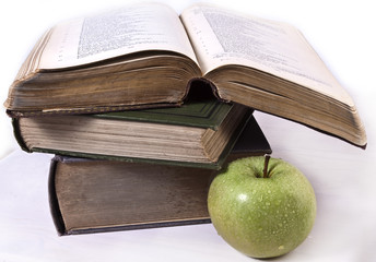 Apple and old books