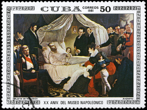 CUBA - CIRCA 1981 Death of Napoleon