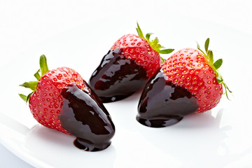 strawberry with chocolate candy dessert fruit