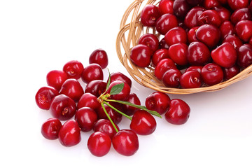 cherries isolated on white background