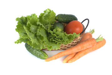 Obraz na płótnie Canvas vegetables in basket