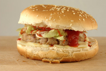 Hamburger genuino. Hamburger
