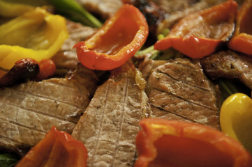 Fototapeta na wymiar Grilled steak meat