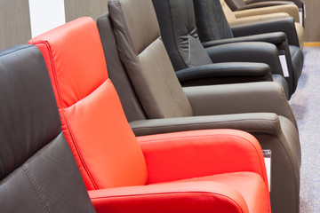 Showroom for retail of luxury armchairs