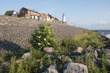 Fototapeta na wymiar Lighthouse of Urk, a fishing village in the Netherlands
