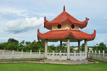 Fototapeta premium Chinese Pavilion In The Park