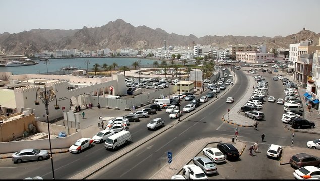 View of the old part of Muscat - Mutrah Corniche, Oman
