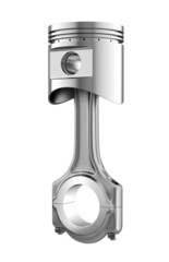 Engine piston isolated on white - 3d render