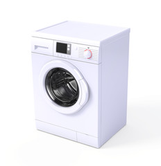 Washing machine isolated over white - 3d render