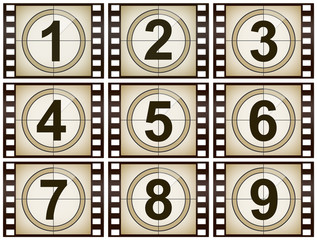 Countdown Film Strip Cut