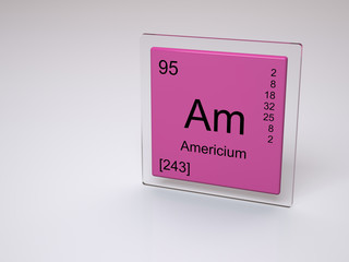 Americium - symbol Am - chemical element of the periodic table