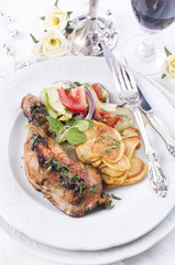 Hähnchen mit Kartoffeln