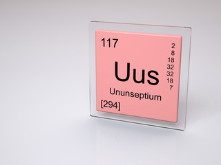 Ununseptium - Uus - chemical element of the periodic table
