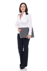 business woman posing in studio