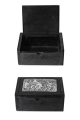 wood box on white background.