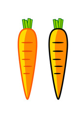 Carrot on a white background