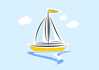 Clip-art of sailboat