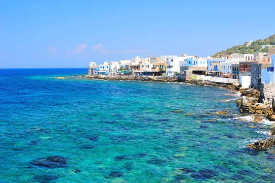 Azure seascape of the Aegean sea