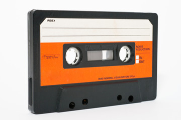 Cassette tape isolated on a white background