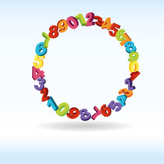 Abstract background with colorful numbers