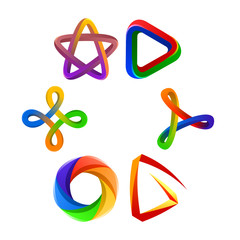 looping logo elements