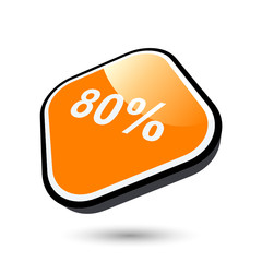 80 prozent icon zeichen