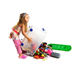 Kind mit den Spielzeugen