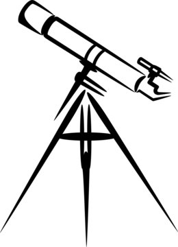 simple illustration with telescope