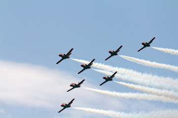 Team work on an airshow