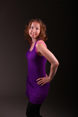 Beautiful woman in a sporty dress