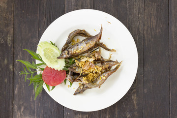 Deep fried shisamo fish