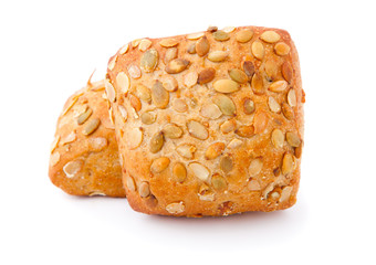 tasty bun, isolated on a white background